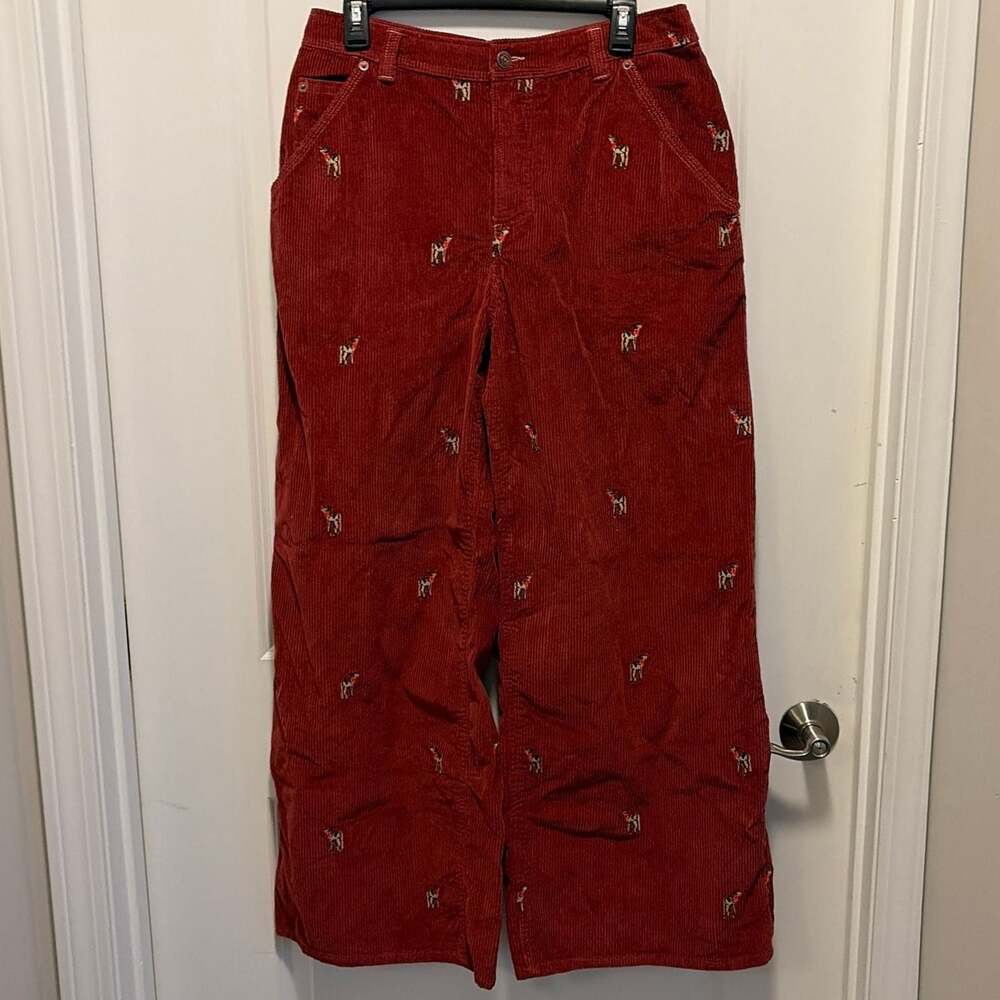 We The Free Clifton Cord Embroidered Wide-Leg Jeans Deer Darlin' Size 29 - Picture 3 of 8